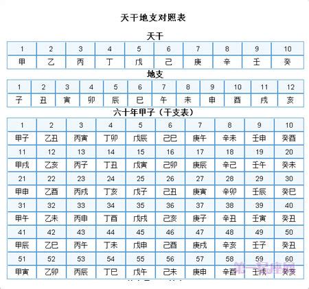 1995年天干地支|近120年干支纪年与公历纪年对应表